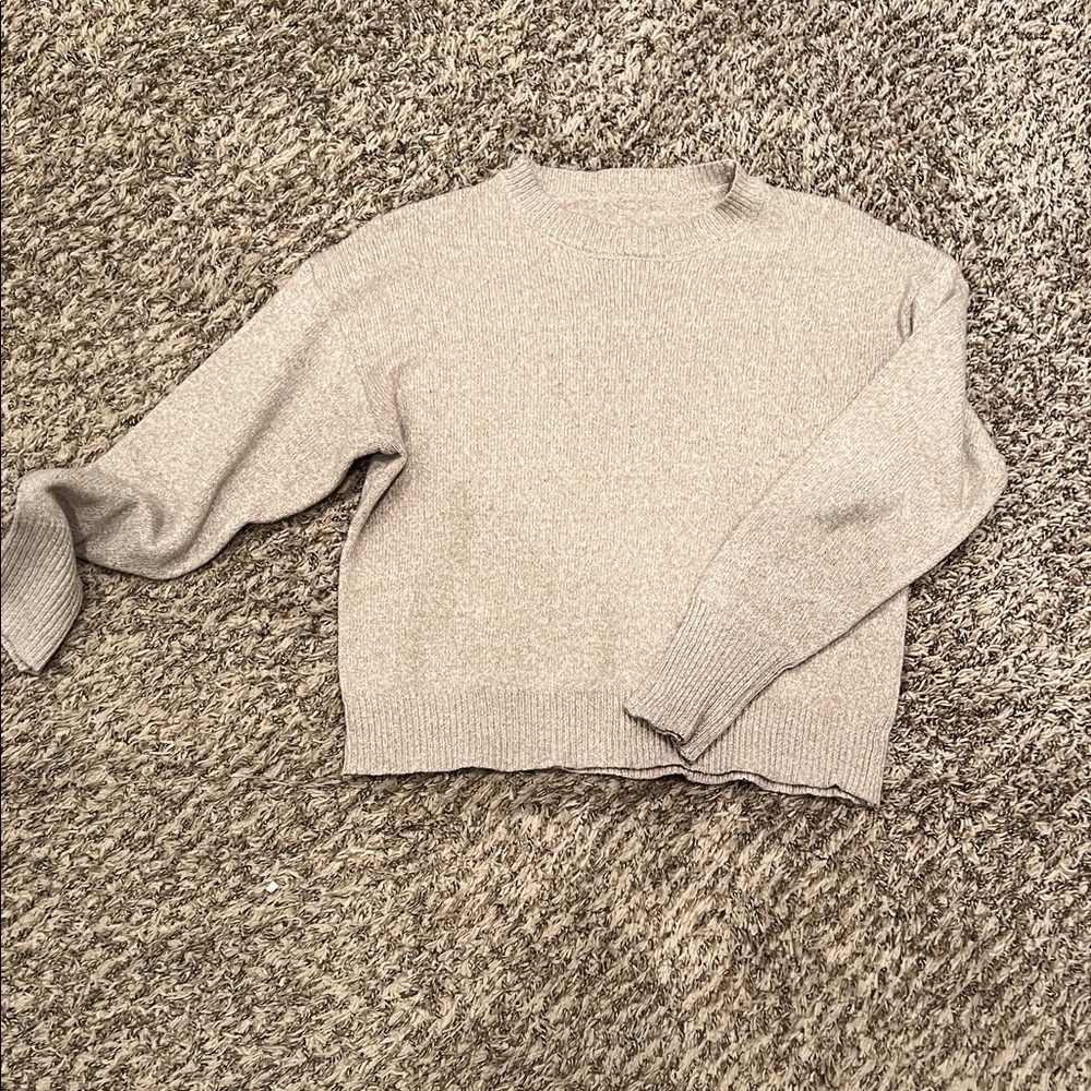 Cozy Women's Beige Crew Neck Sweater